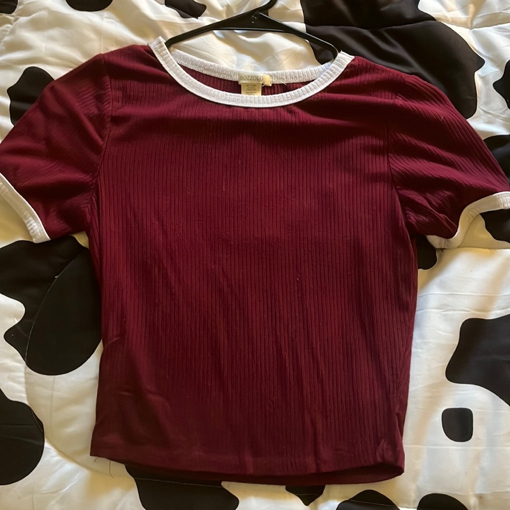 Red bozzolo crop top